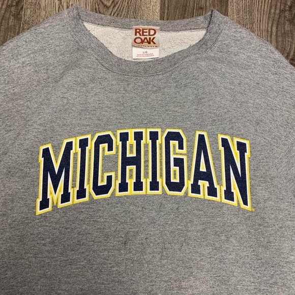 Vintage 2000s Michigan Wolverines Spellout Crewneck - Picture 3 of 8